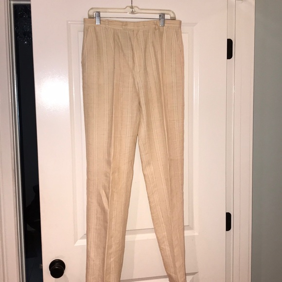 Size 10 100% linen striped pants-Extreme Couture - Picture 1 of 7